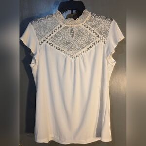 PerSeption Concept White Lace Blouse